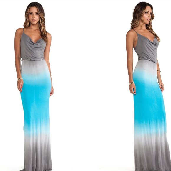 NWT Young Fabulous Broke XS Lavina Dress Long Grey Mermaid Sexy Goddess Backless - Picture 12 of 14